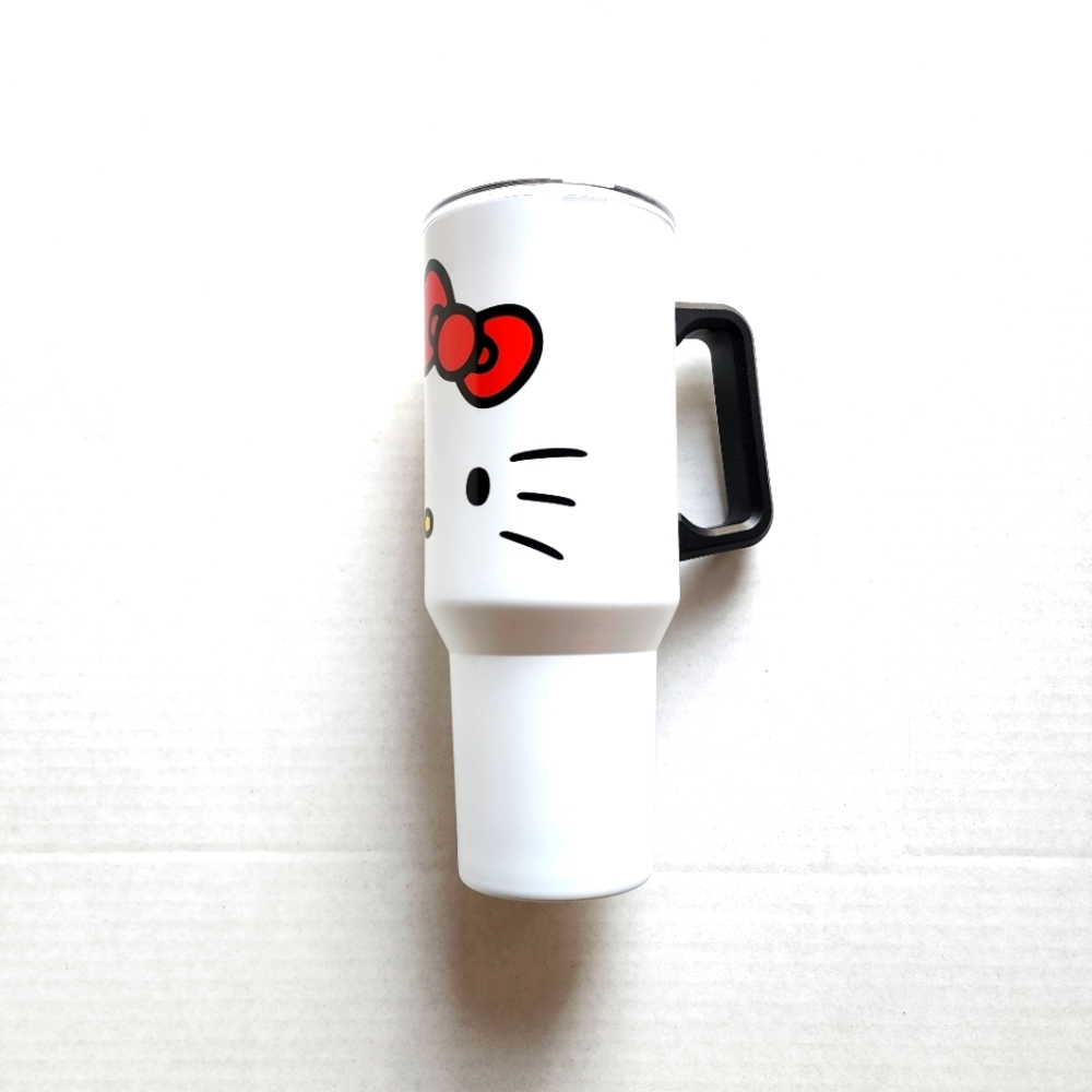 Hello Kitty Stainless Steel Tumbler 40oz With Lid And Handle